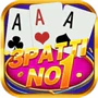 3 Patti No. 1 game icon with yellow 3D text on a pink platform